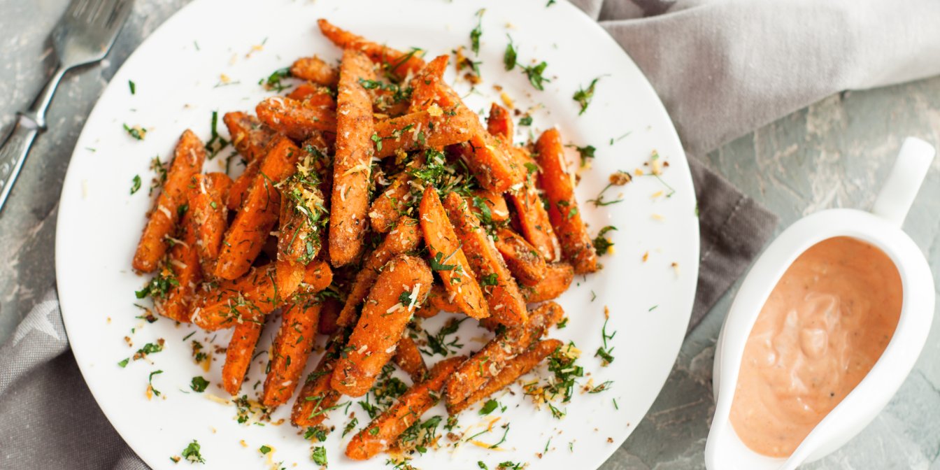 Zanahorias al horno con comino y aceite de oliva